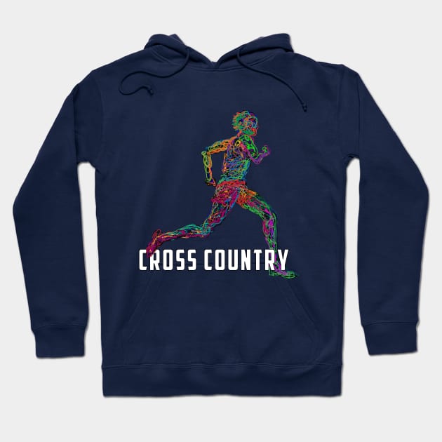 Wired to Run - Cross Country Hoodie by HR411design